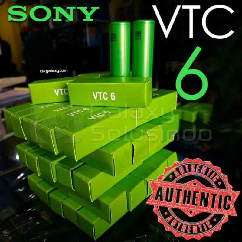 Elektronik viral Terlaris Baterai authentik sony 3000mAh VTC 6 murah POOLSHEET