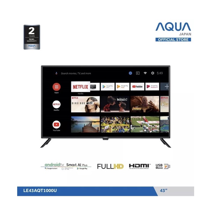 AQUA SMART LED TV 43 Inch - LE43AQT1000U