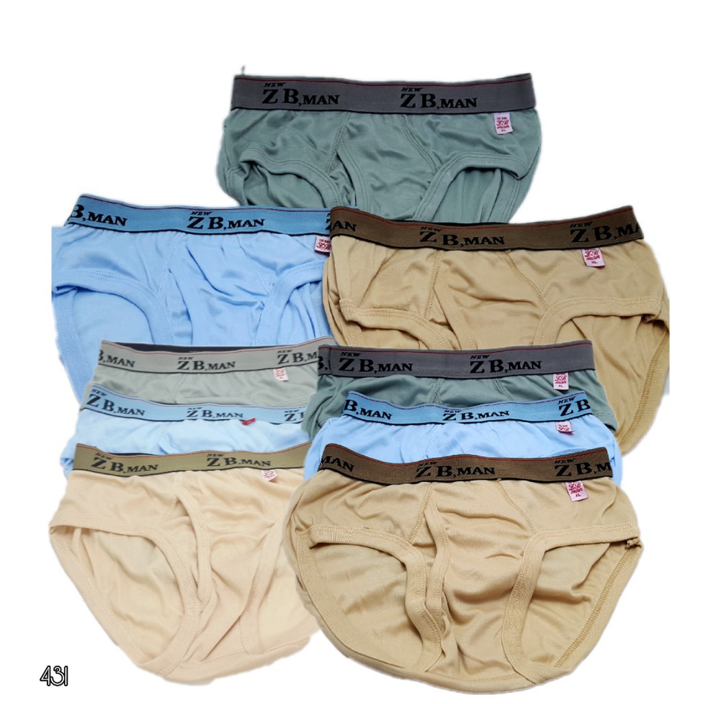 12 Pcs CD Pria Karet Boxer ZB MAN | Celana Dalam ZBman Laki Laki Dewasa Sguna Grosir Lusinan Kerut Sempak Underwear