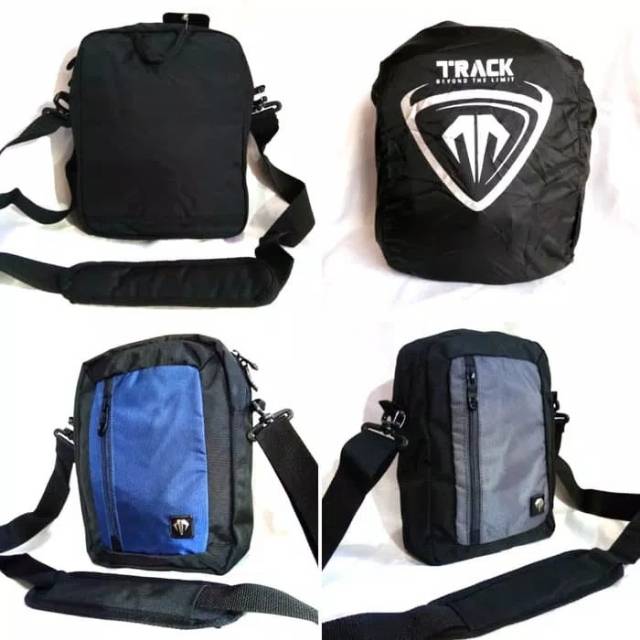 Tas selempang pria - travel pouch ukuran 9 inch - Tracker 20TR604 original free rain cover