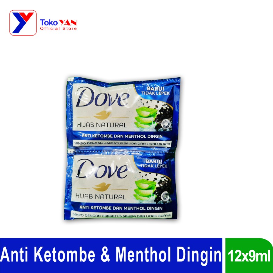 Dove Hijab Natural Habbatussauda Anti Ketombe & Menthol Dingin 12x9ml