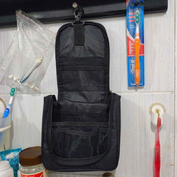 Toiletries Kit Bag Tas Mandi Toilet Gantung Kosmetik Organizer Travel Serbaguna