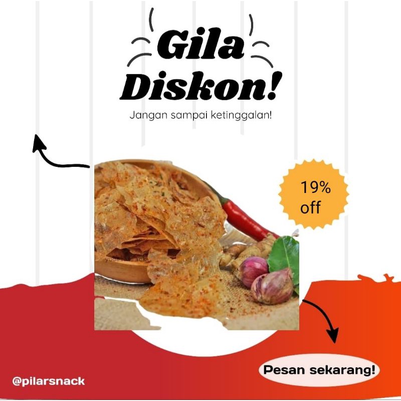 

Keripik kaca pedas daun jeruk neto 50gr.