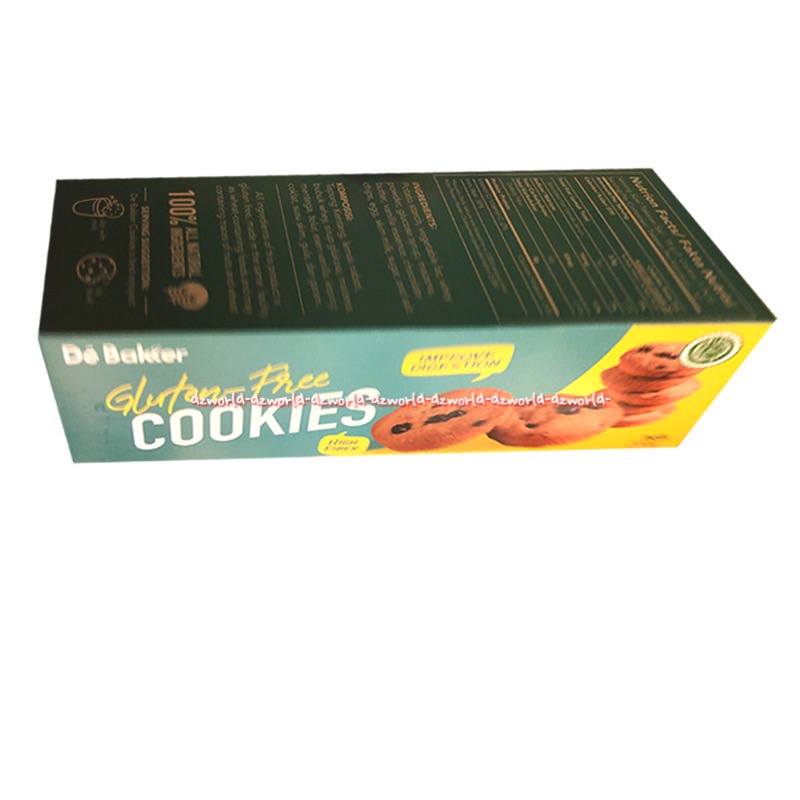 De Baker Gluten Free Cookies High Fiber 220gr Kokies Snack Cemilan