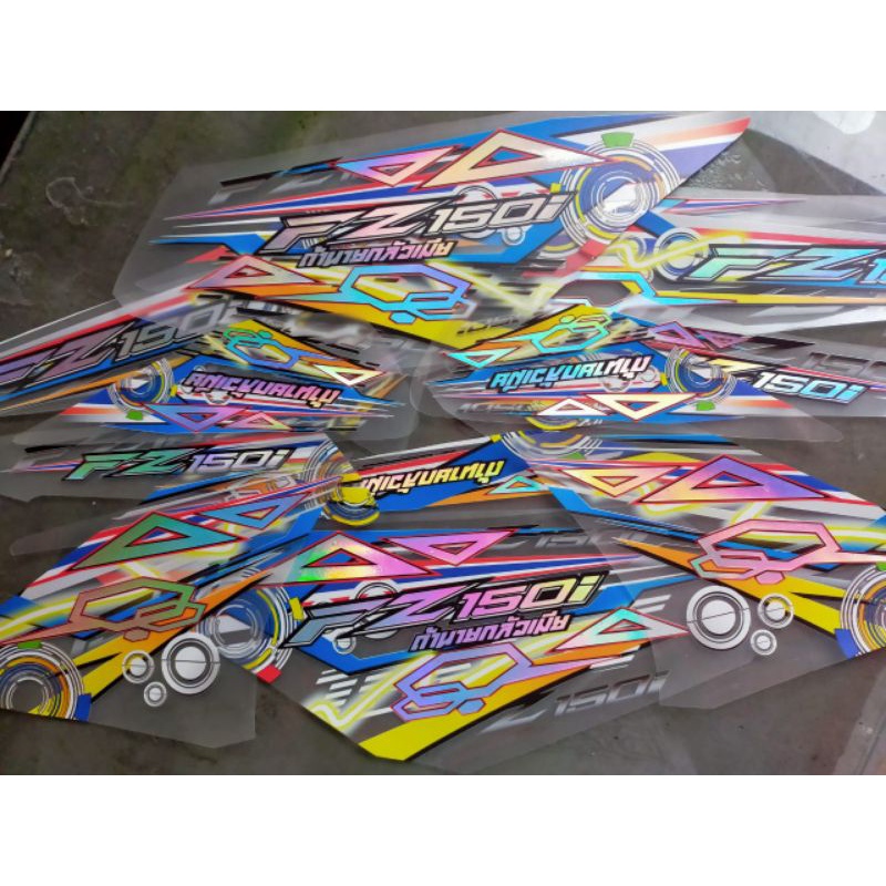 STRIPING TRANSPARAN HOLOGRAM VIXION NVA COSTUM II STRIPING VARIASI VIXION NVA