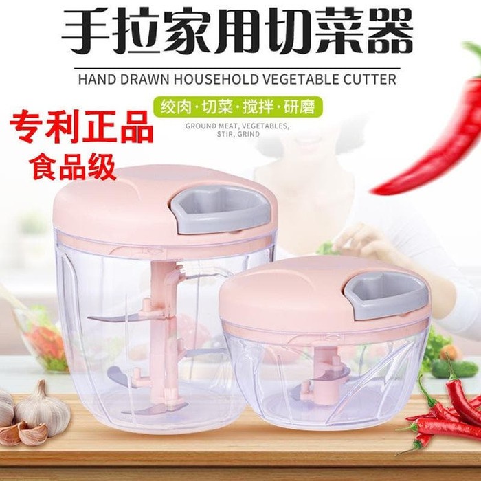 Mini Speedy Chopper Blender Bumbu Buah Dan Sayur - Blender Bawang Cabai Easy Spin Manual Food Chopper blender tarik mini