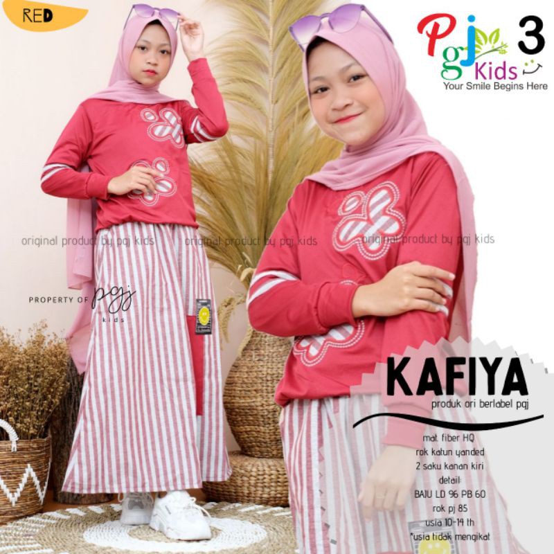 setelan rok anak perempuan kafiya by pgj kids