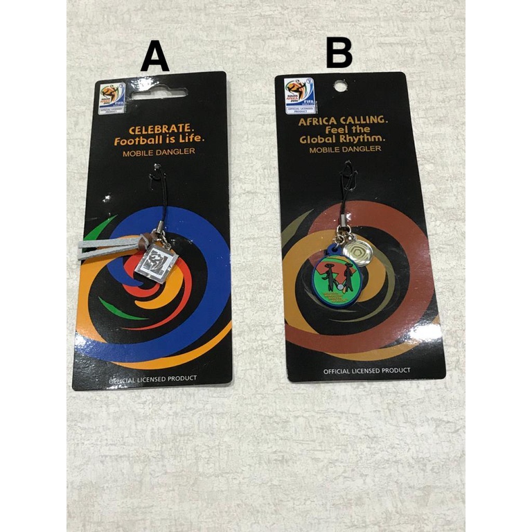 MOBILE DANGLER FIFA WORLD CUP 2010 ORIGINAL ASSORTED BAHAN BESI - F