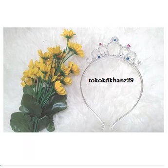 BANDO Mahkota FROZEN, Mahkota Ratu, Aksesoris Anak Bando Mahkota Crown Princess Frozen Silver