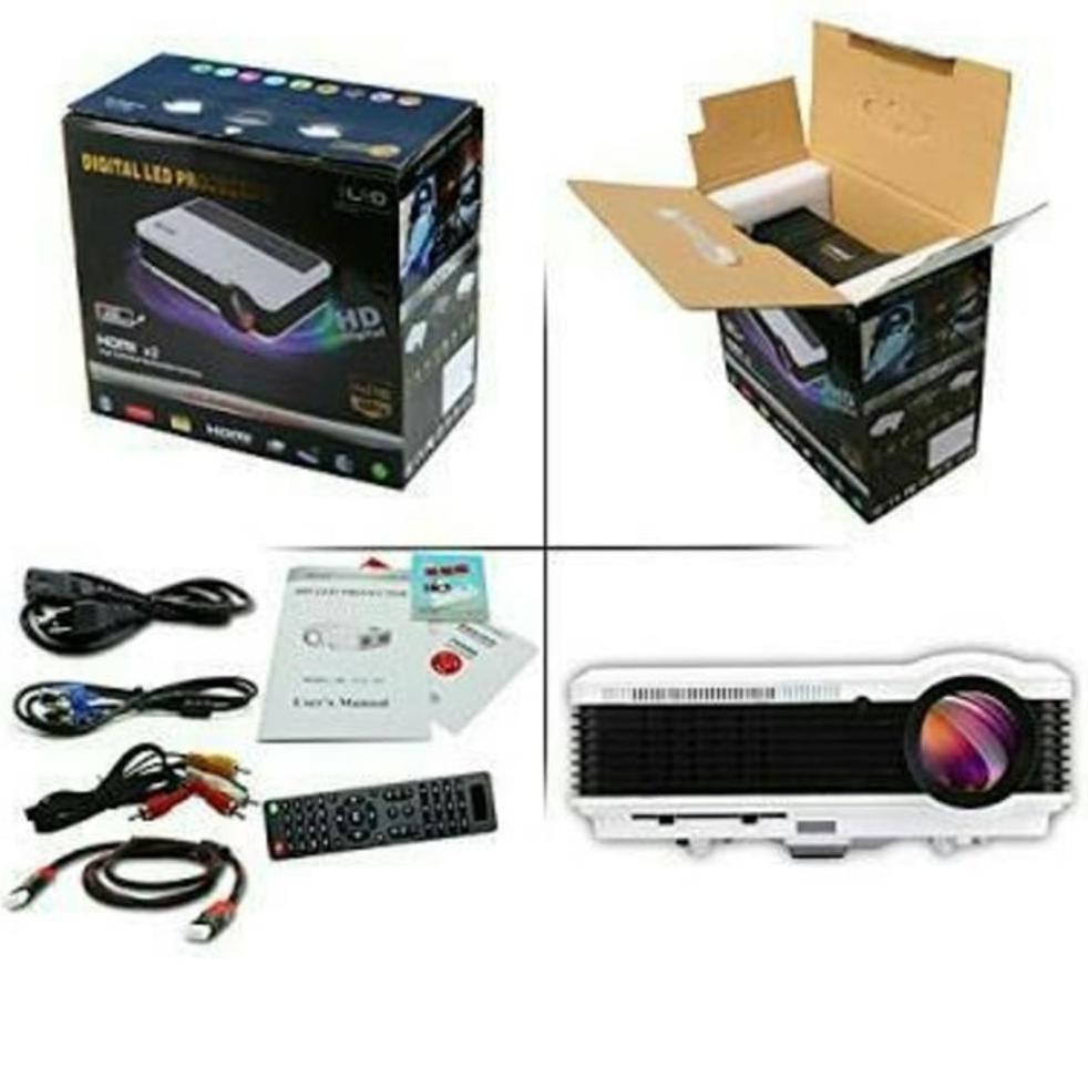 LJP EUGX88 Projector WIFI Android LED LCD HD Proyektor Like YRD800S EUGX88 Projector WIFI Android