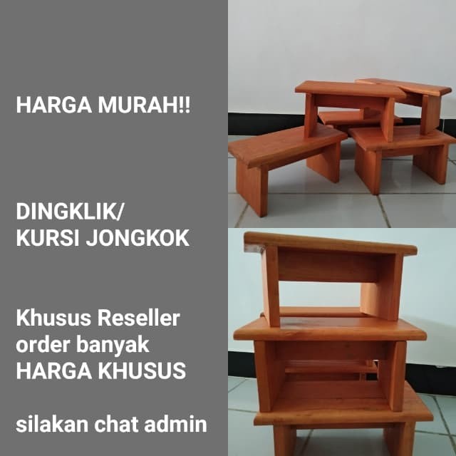 Kursi Kayu - Dingklik / Kursi Jongkok / Kursi Kecil Kayu