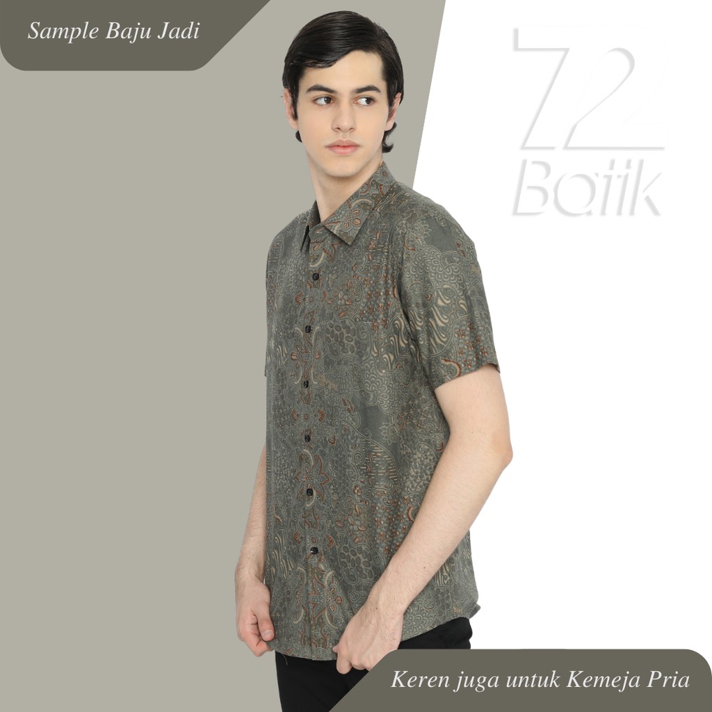 KAIN BATIK KATUN Premium Motif Sekar Jagad Warna Hijau Alam Dark Sea Green 725105 Cap 72 Jarik Jarit Samping Kebat Panjang Batik Katun Modern Premium Bahan Seragam Batik Pernikahan Kantor Keluarga Murah Kamen Jadi Batik Bali Lembaran