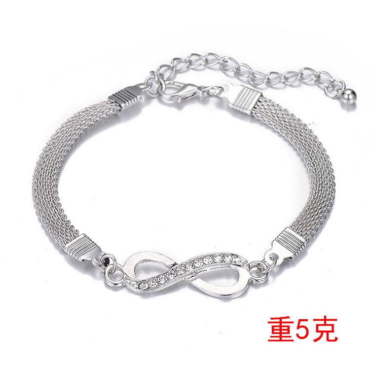 Gelang Berlian Bahan Stainless Steel Lapis Silver Untuk Aksesoris