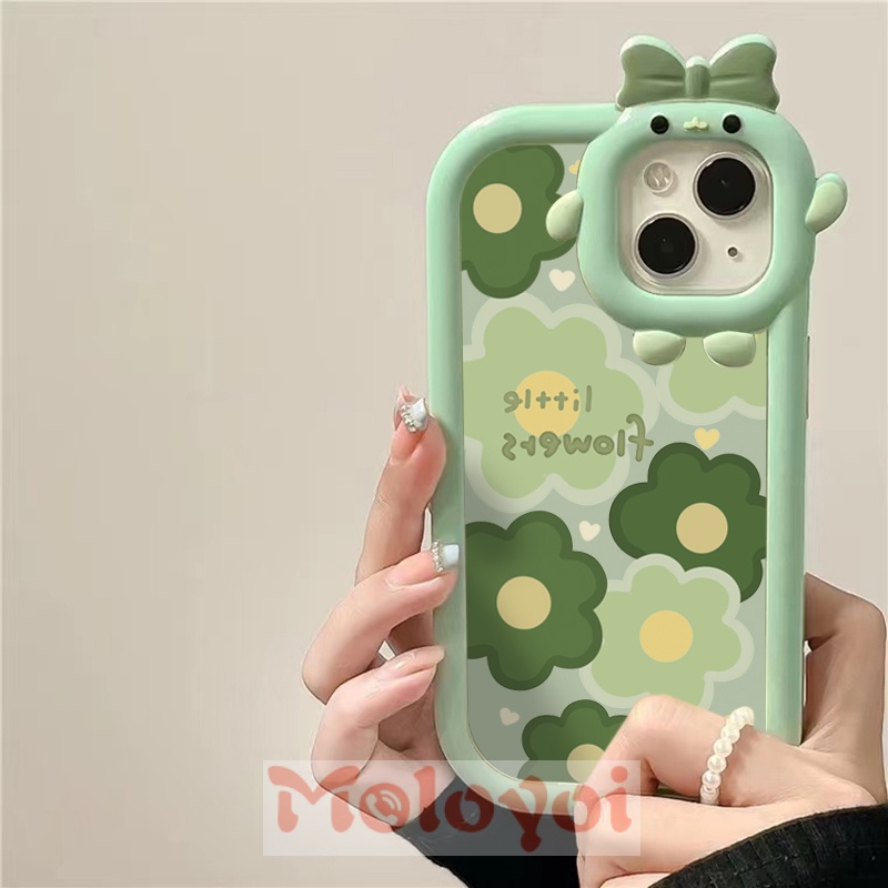 Soft Case TPU Motif Kartun Bunga 3D Untuk iPhone 7plus XR 11 12 13 14 Pro MAX 7 8 6 6S 14 Plus 8plus X XS MAX SE