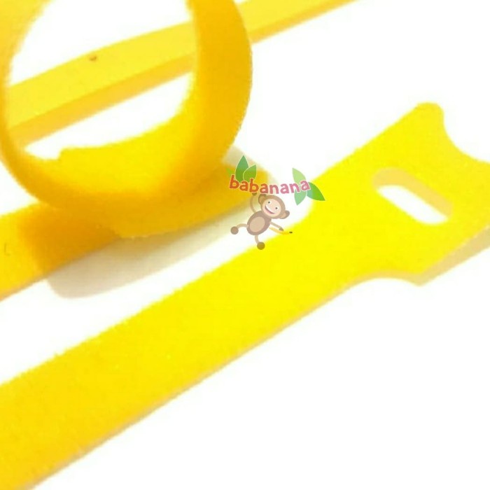 Pengikat kabel cable organizer manajemen perapih kuning