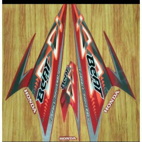 striping honda beat karbu 2011 merah