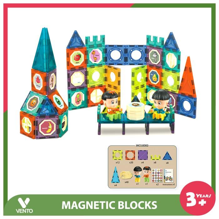 MAINAN ANAK MAGIC MAGNETIC BLOCKS 2 - 98PCS