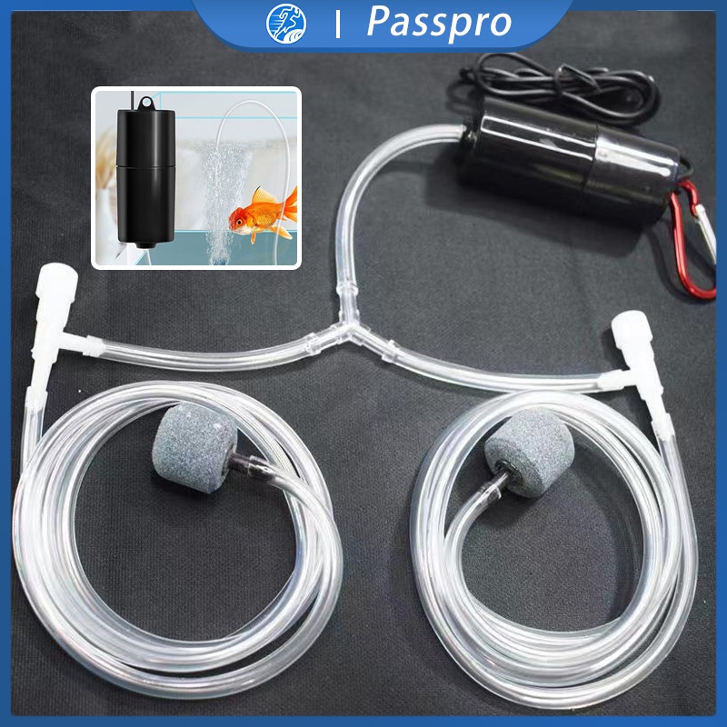 Aerator USB Power Bank Aerator USB Airpump DC Akuarium Pompa Udara Dinamo Gelembung Udara
