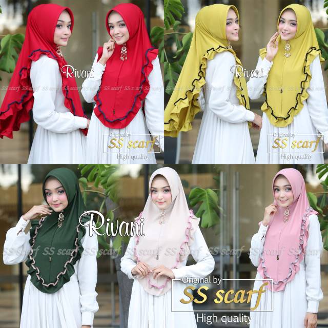 ((ORI SS Scarf))Hijab/Jilbab Instan Khimar Rivani