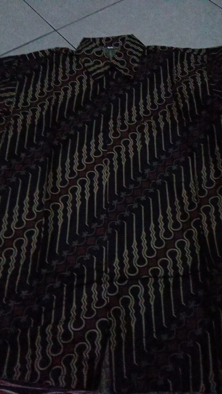 Kemeja Batik Pria Lengan Panjang Size M L Xl Xxl  Bswart Batik Hrb026 Kenongo Hem Panjang Padi