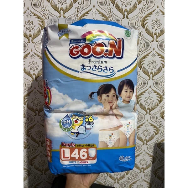 Goon Premium Pants M56/L46/XL42/XXL36 / M Boy / M Girl / L Boy / L Girl/ Goon Smile Comfort Fit S48 / Smile Baby M30/L36/XL24 - Popok Bayi