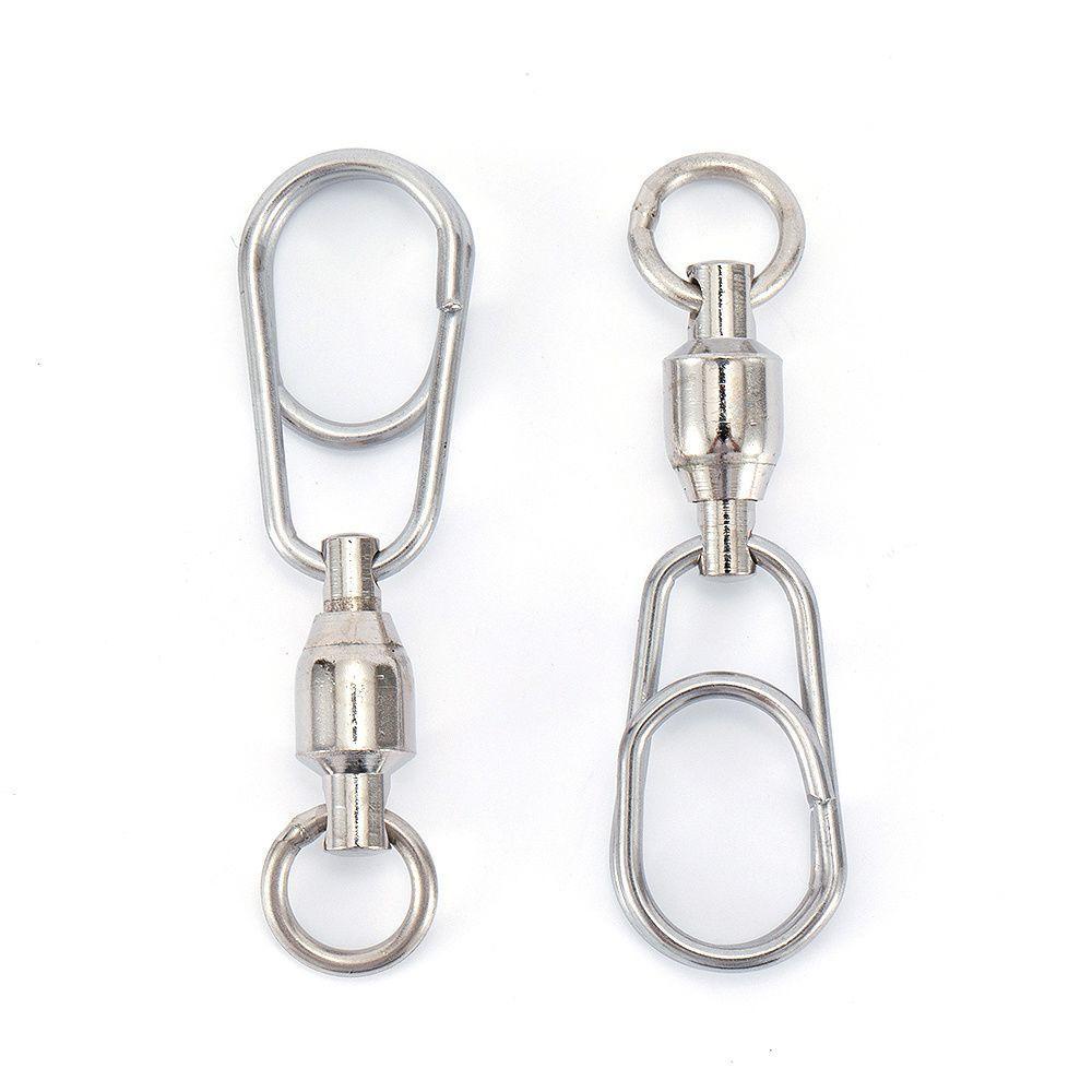 Nickolas1 Oval Split Rings Stainless Steel Fishing Tackle Device Jig Connecting Ring Rolling Swivel 8-shape Ring Lure Connector