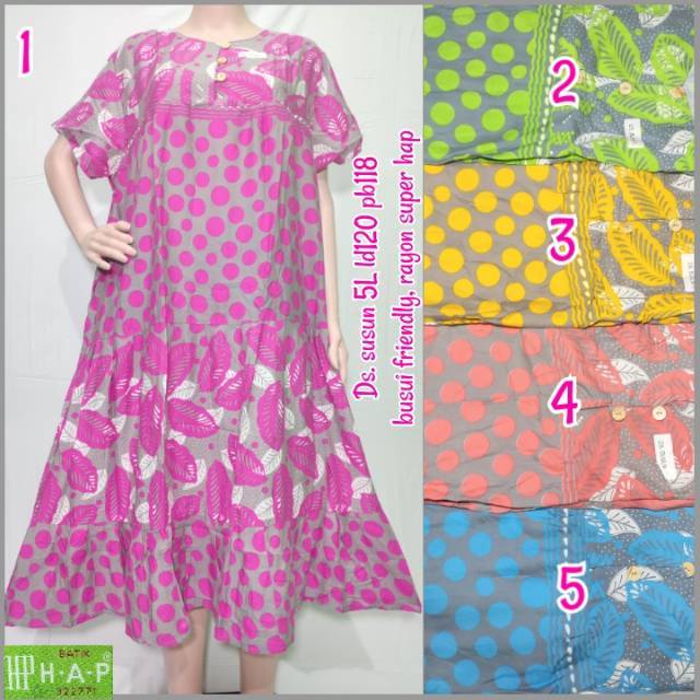  Daster  susun lengan hap ori baju  tidur nyaman di  pakai 