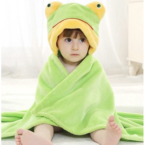 Selimut Topi Karakter Selimut Bayi Double Fleece Selimut Hoodie Bulu Bayi 3D Hoodie Blanket