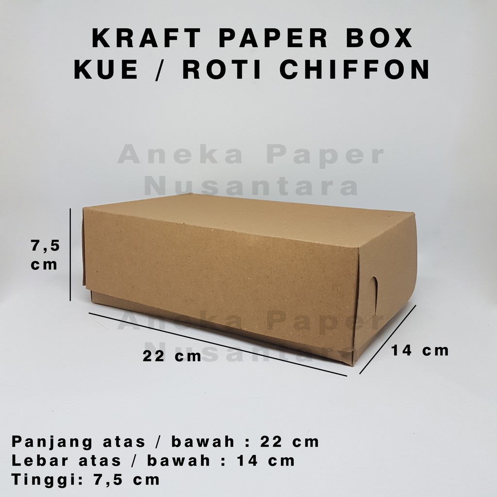 Kraft Box Roti / Kue Chiffon - Food Grade - Full Laminasi