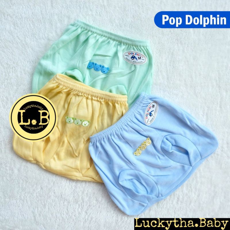 3pc_ celana pop bayi polos DOLPHIN / celana kacamata / celana pendek pop bayi