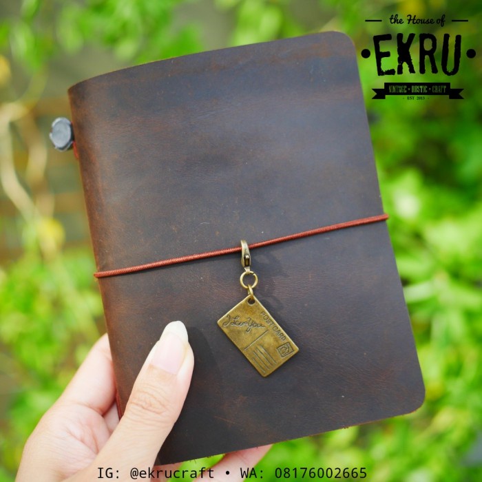 

(BISA COD) GENUINE LEATHER COVER TRAVELERS NOTEBOOK (MIDORI) PASSPORT