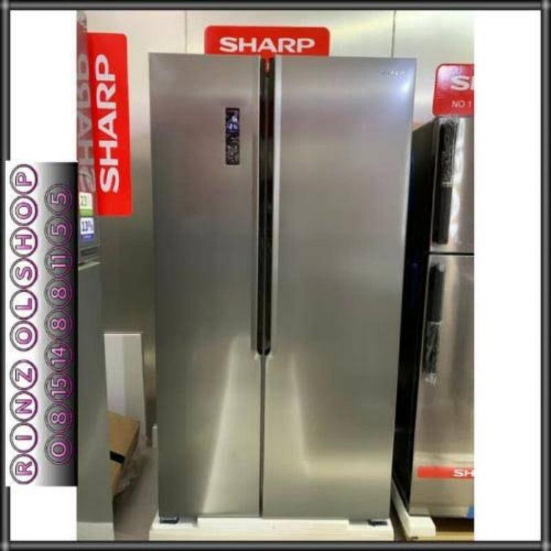 Jual KULKAS SHARP 2 PINTU SIDE BY SIDE JUMBO SJIS 50 MSL | Shopee Indonesia