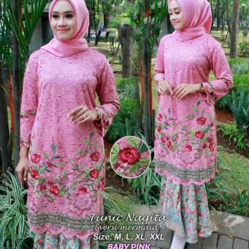 NEW KEBAYA ORIGINAL SETELAN HANABI PAGAR/TERLARIS/KOMBINASI BUNGA