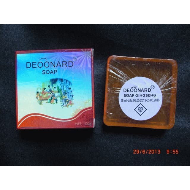 SABUN DEOONARD MERAH / Red Deonard Bleaching Soap (GINSENG) Warna Sabun Orange Oren Oranye - 100 g