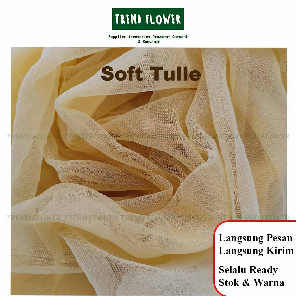 KAIN SOFT TULLE TILE TILLE HALUS KAIN BRUKAT ROK AKSESORIS WANITA SELENDANG TULLE WANITA POLOS METER