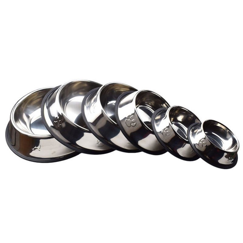 Tempat Makan Hewan Dog Rabbit Cat Bahan Stainless Tebal Pet Bowl / Mangkok Anjing Kucing Hewan Easy Clean