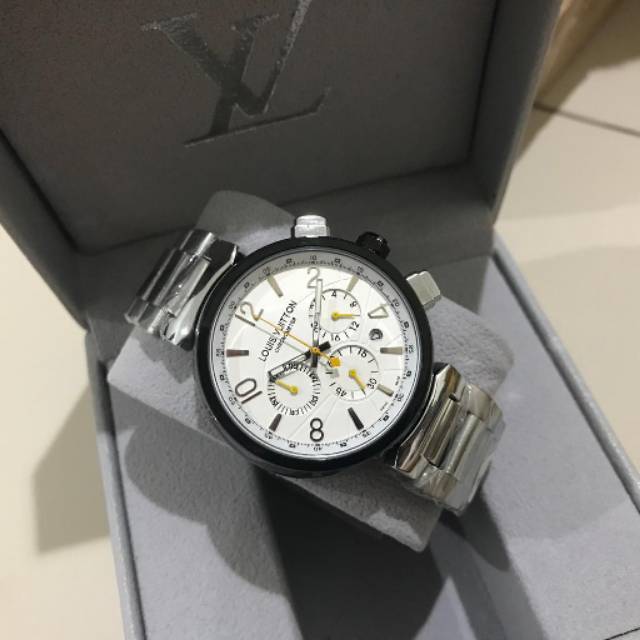 JAM TANGAN PERIA LOUIS VUITTON CHRONO GRAPH SEMI SUPER