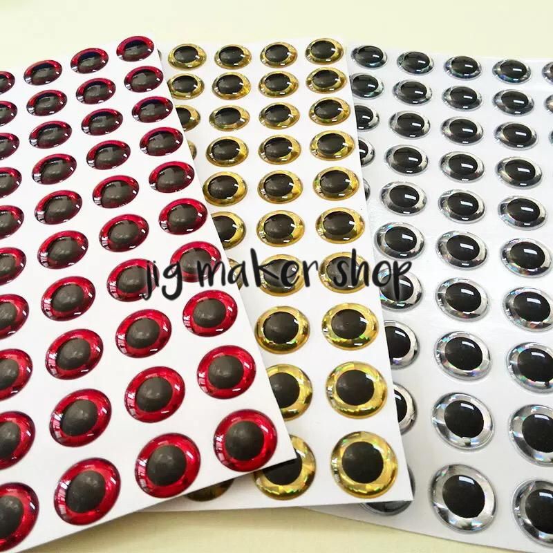 Grosir stiker mata ikan 3D, lure dan metal jig 1000- 5000pcs