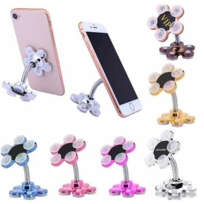 Holder Bunga Gurita Flower Matahari VIP Flexible HP Stand Handphone