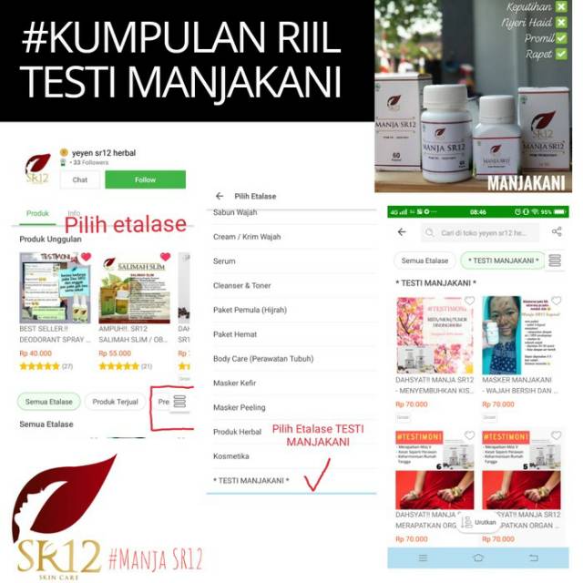 DAHSYAT!! MANJA SR12/ MANJAKANI SR12 ASLI ACEH BPOM OBAT KEPUTIHAN NYERI HAID