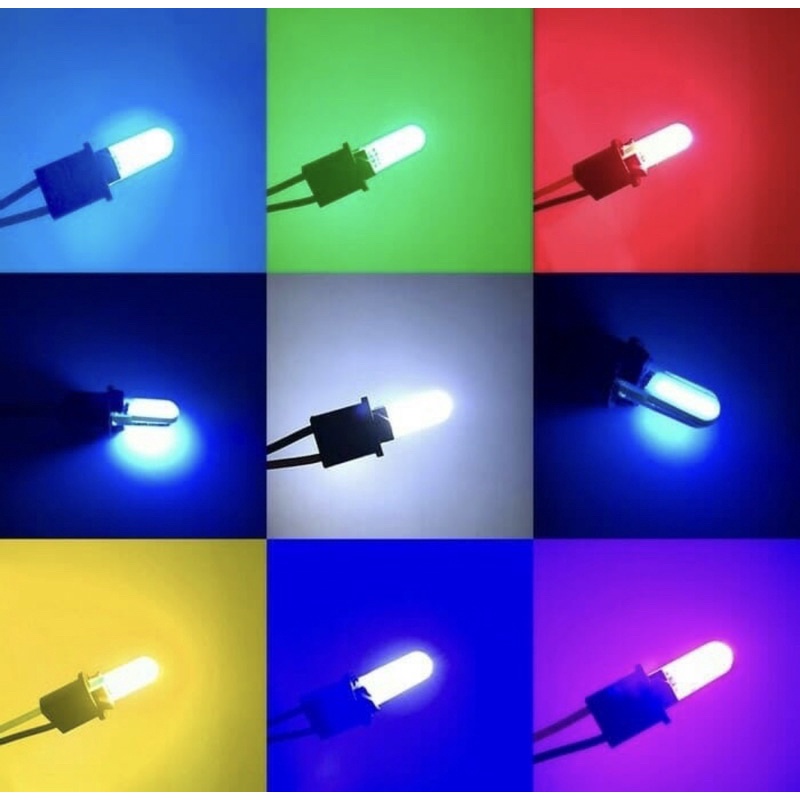 Lampu Sein-Sen HARGA 1pcs LED Jelly Mode FLASH 12 Titik LED T10-T 10 Warna Merah-Putih-Biru-Kuning