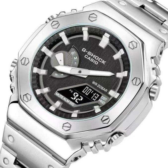 Jam Tangan Pria Casio Gshock Ga2100 Rantai Stainles G-Shock Ga-2100 Dhakiydano