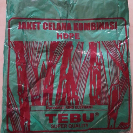 Jas Hujan Plastik Jaket + Celana TEBU HDPE