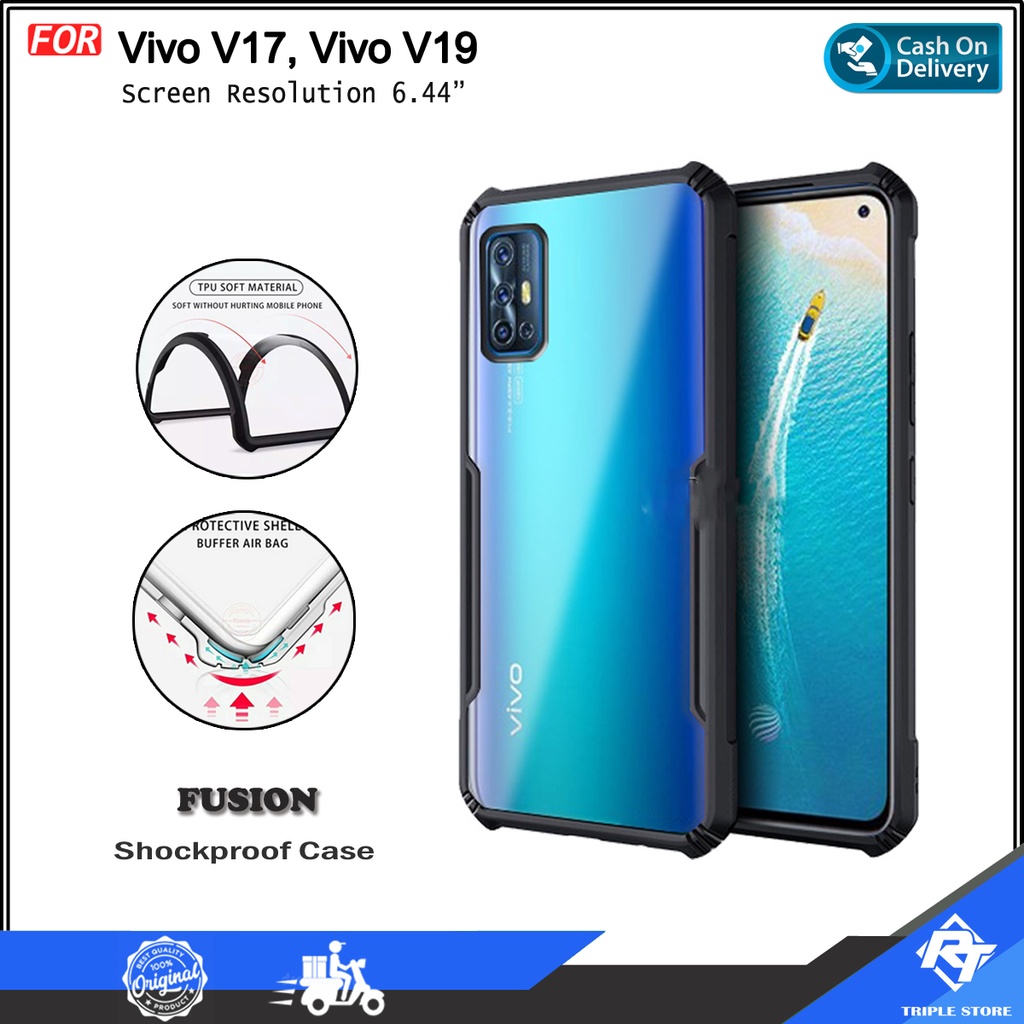 Case Vivo V17 Vivo V19 Soft Hard TPU HD Transparent Casing Cover