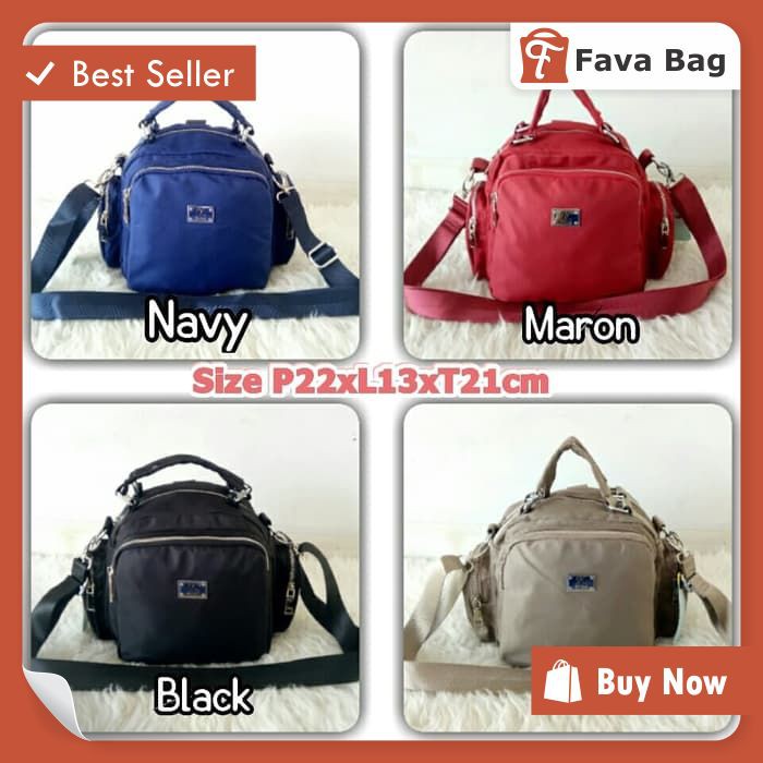 FB0038 WANITA IMPORT KLUM 3FUNGSI - HITAM TAS KECIL TAS MURAH TAS TRAVELING TAS CASUAL TAS RANSEL