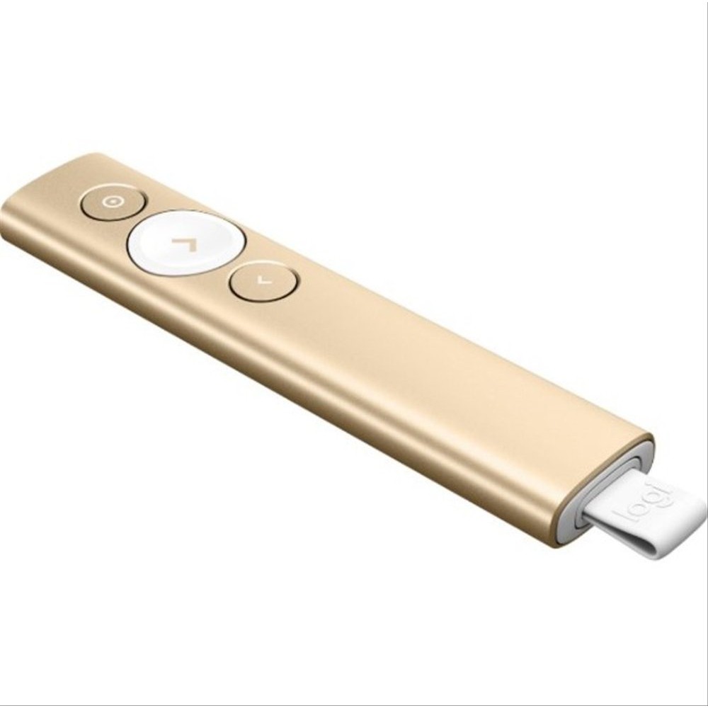 Promo Laser Pointer Spotlight Remot Presentasi Logitech ORIGINAL High Quality - Gold terbaik
