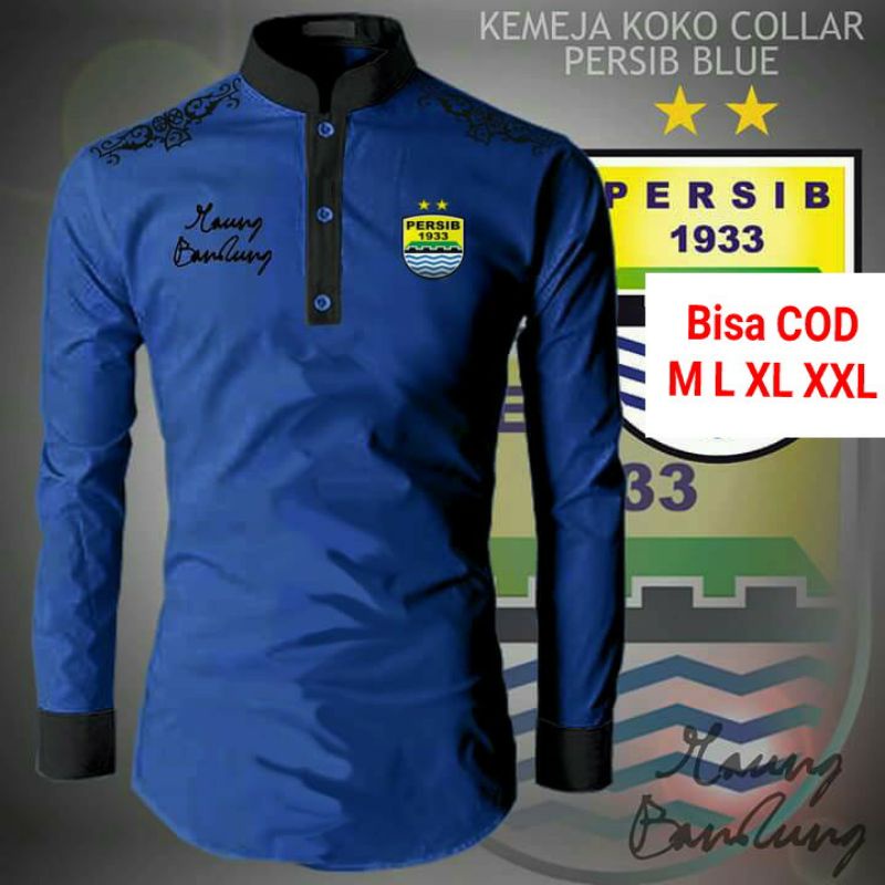 Baju Kemeja Koko Persib Bandung 2022 Original Murah Pria Cowok Terbaru