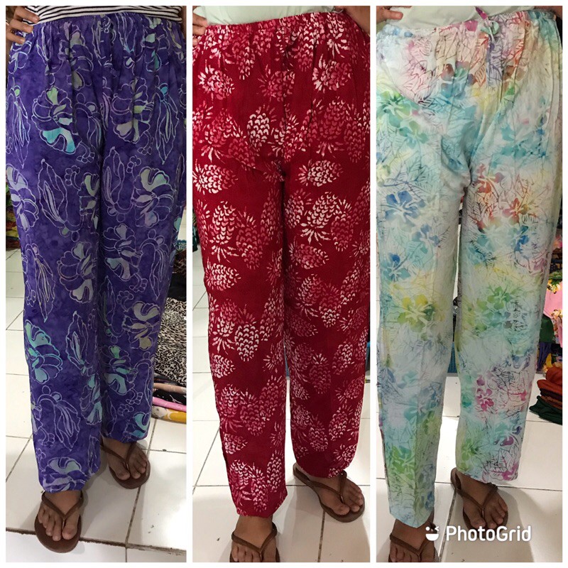  Celana panjang bali  rayon motif bebas pilih motif 