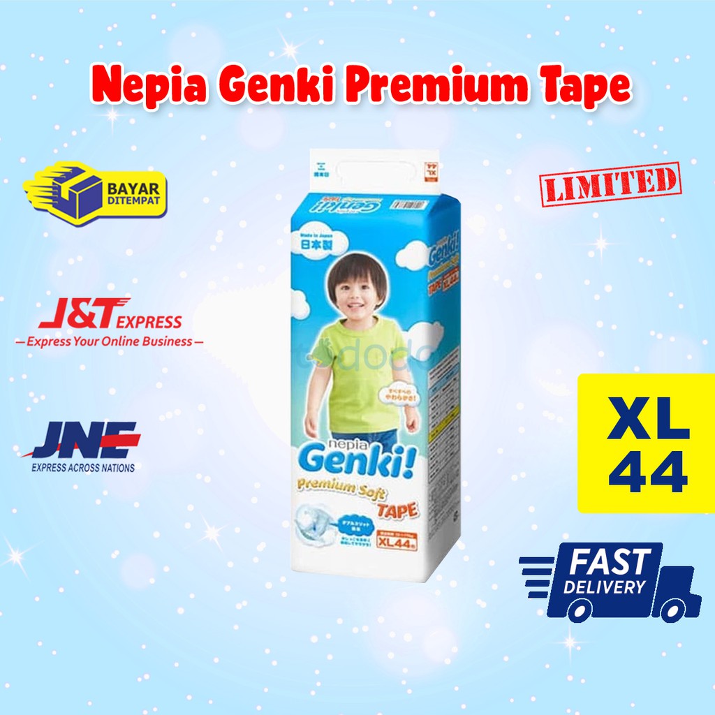 Popok Bayi Perekat Nepia Genki Premium Tape XL44