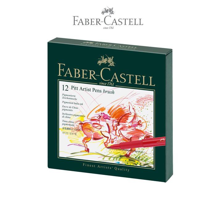 

Kaligrafi / Faber-Castell Pitt Artist Pen Brush 12 Box Murah Meriah Ready